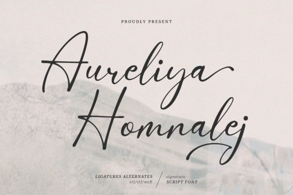 Aureliya Homnalej: Elegant Script Font