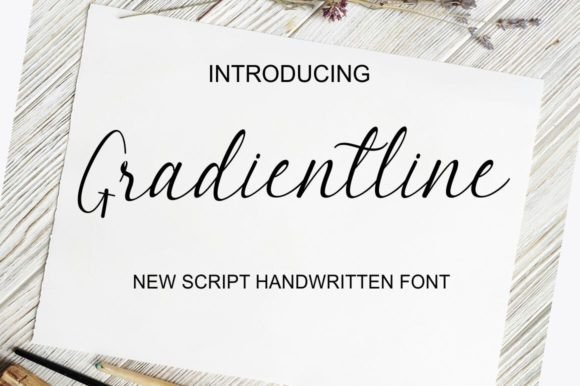 Gradientline: A Modern Script Font for Web Design